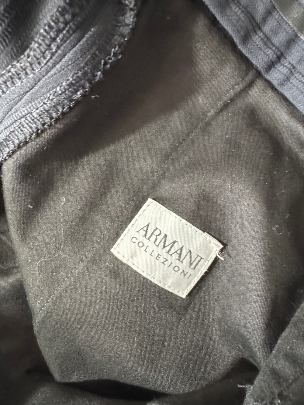 Armani collezioni mens 34x32 black stripe textured polyester dress pants EUC - Picture 4 of 7